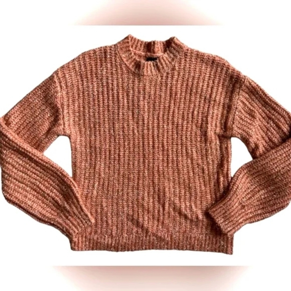 Fuzzy Fall Sparkly Warm Knit Woman's Sweater From Norstrom Medium